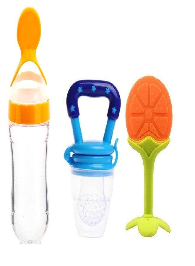 Aplam Chaplam Baby Fruit Nibbler Fruit Feeder/Baby Fruit Nipple/Pacifier for 4 Months + Babies Baby Feeding Set (Multicolour15) (Multicolor10) - Image 1
