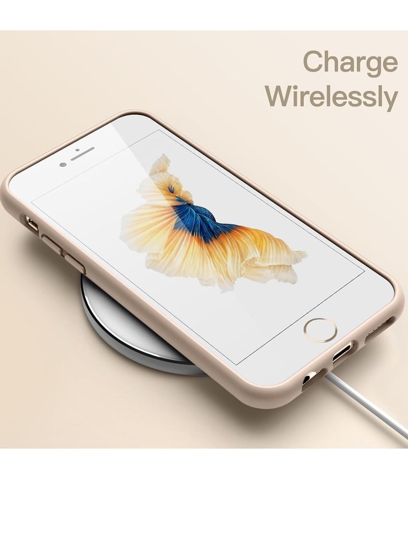 Raxoom Silicone Case for iPhone 6s/6 4.7 Inch – Silky-Soft Touch Full-Body Protective Cover with Shockproof Features and Microfiber Lining (Gold) - Image 5