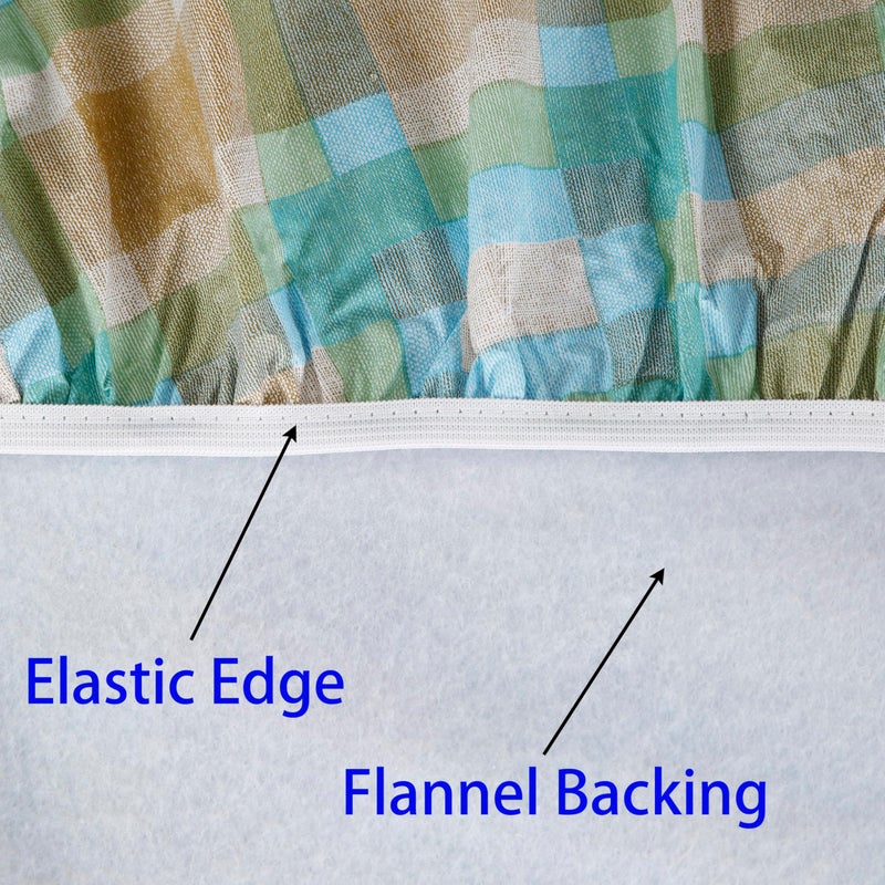 Walrus Round Vinyl Fitted Tablecloth with Flannel Backing Elastic Edge Design Table Cover Waterproof Oil-Proof PVC Table Cloth Stain-Resistant Best for 37"-44" Round - Image 5