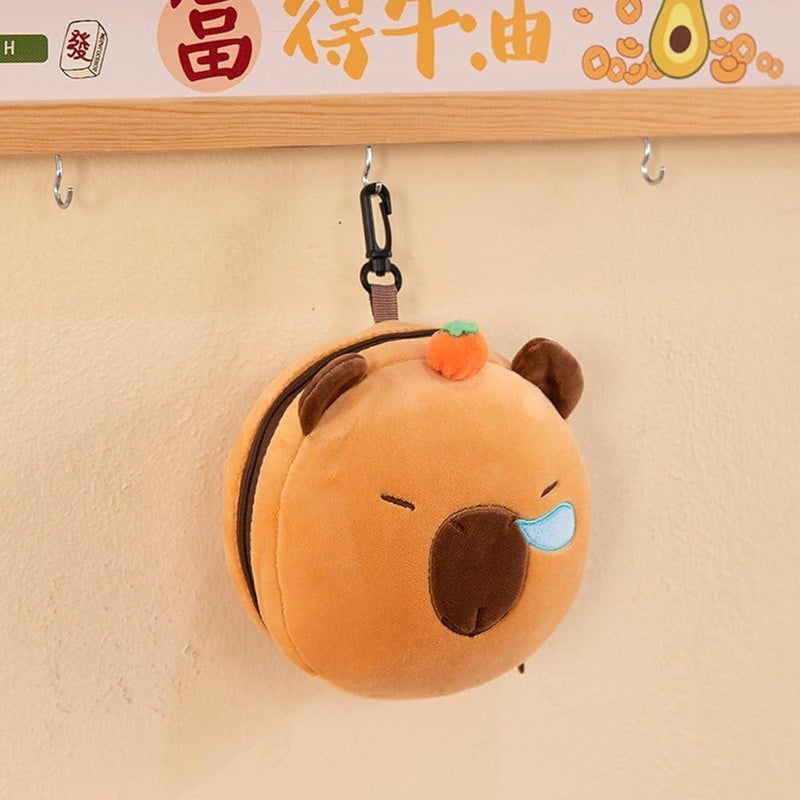 Tazweeq Kids Travel Pillow & Eye Mask Set - Cartoon Capybara Neck Pillow with Elastic Band - Image 3