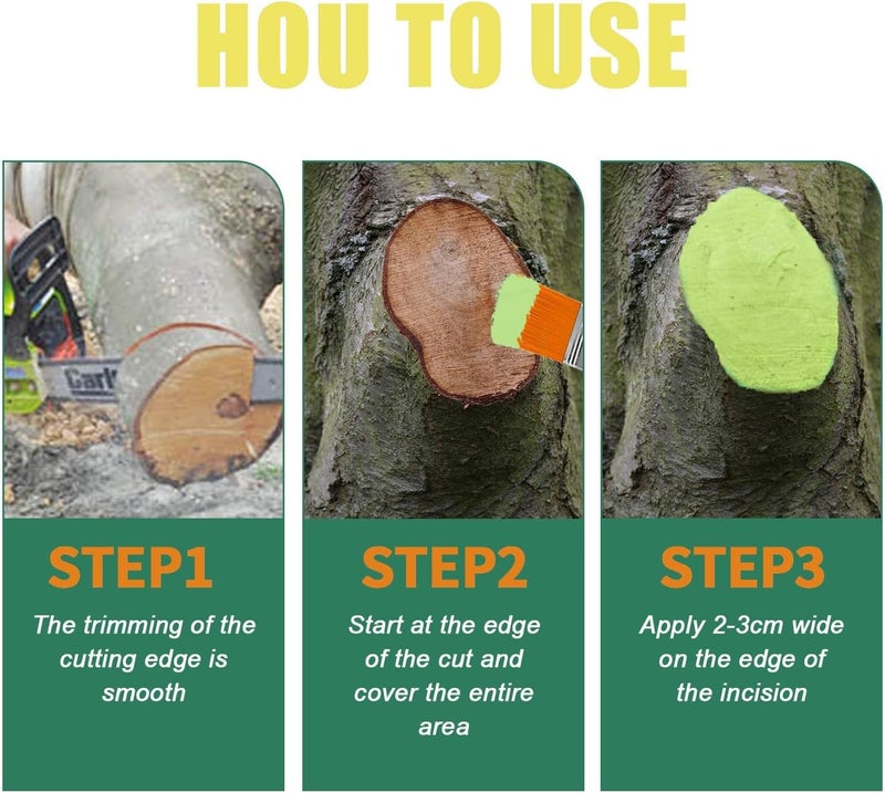 Zriechs 2024 Tree Wound Sealer,Tree Wound Pruning Sealer,Pruning Sealer,Tree Wound Dressing With Brush,Tree Wound Sealer Healing Paste,Bonsai Cut Paste,Bonsai Tree Pruning Sealer For Tree Wound (2SET) - Image 5