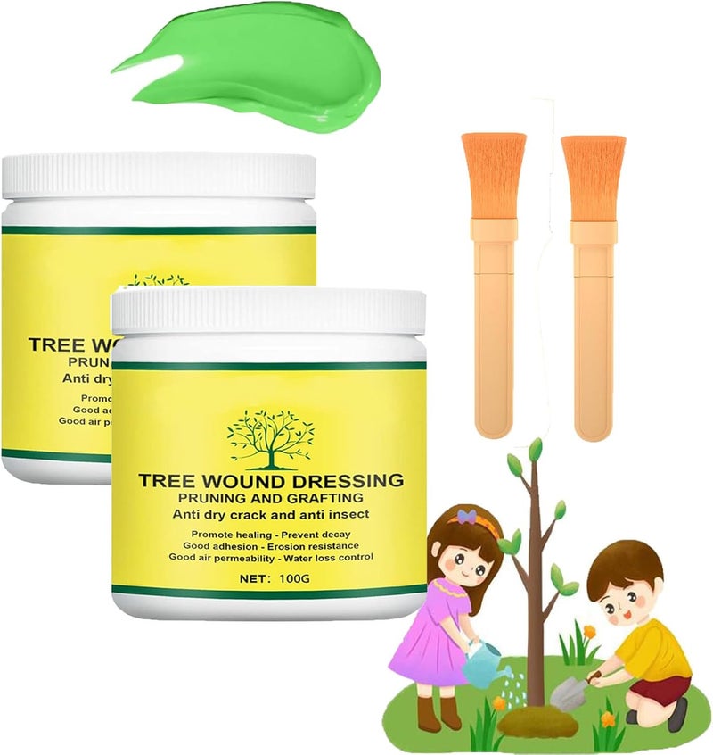 Zriechs 2024 Tree Wound Sealer,Tree Wound Pruning Sealer,Pruning Sealer,Tree Wound Dressing With Brush,Tree Wound Sealer Healing Paste,Bonsai Cut Paste,Bonsai Tree Pruning Sealer For Tree Wound (2SET) - Image 1