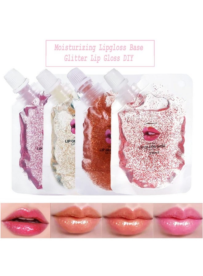 Sumeitang 4 Color Glitter Lip Gloss Base Kit Moisturize Lip Gloss Base Oil Material Lip Makeup Primers For Diy Handmade Making Lip Balms And Lipgloss Set(4 Pack X 20Ml)  - Image 3