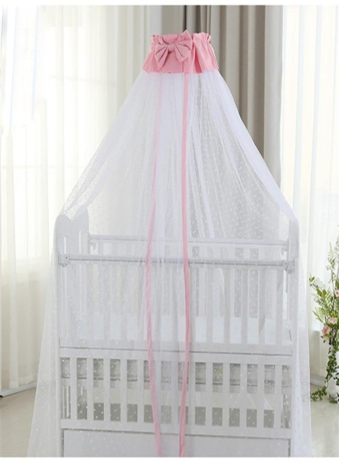 CdyBox Breathable Crib Netting Bed Curtains Canopy for Kids Mosquito Net Bedroom Decor (Pink, Mosquito net) - Image 3