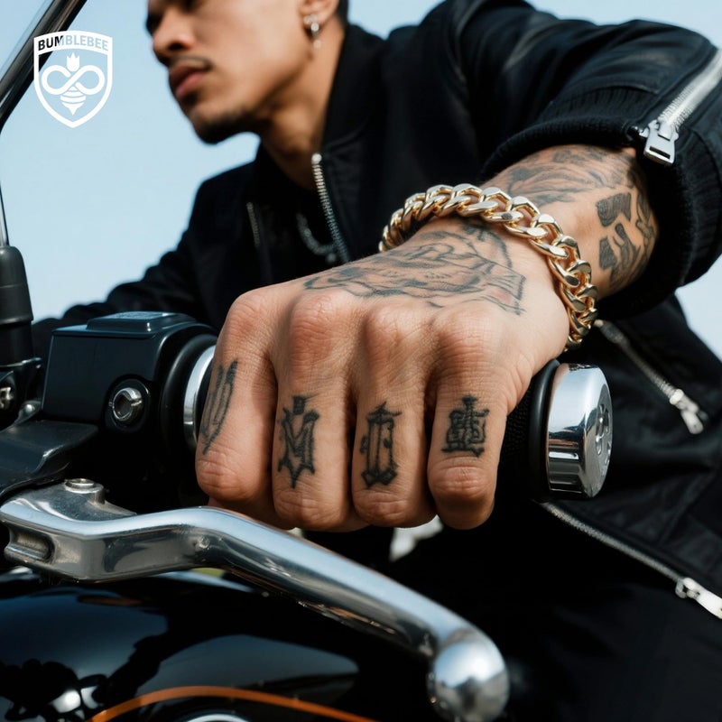 BUMBLEBEE Handcrafted 12mm Miami Cuban Link Bracelet for Men and Women, 14K Gold Plated, Chunky Cuban Chain, Hypoallergenic, Hip Hop Streetwear Jewelry Gift Valentine's Birthday, 7â€“8 Inch - Image 4