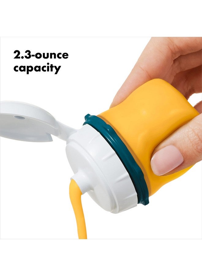 أوكسو زجاجة ضغط سيليكون مانعة للتسرب من أوكسو جود جريبس بريب آند جو - عبوة من قطعتين، لون أبيض - Image 5