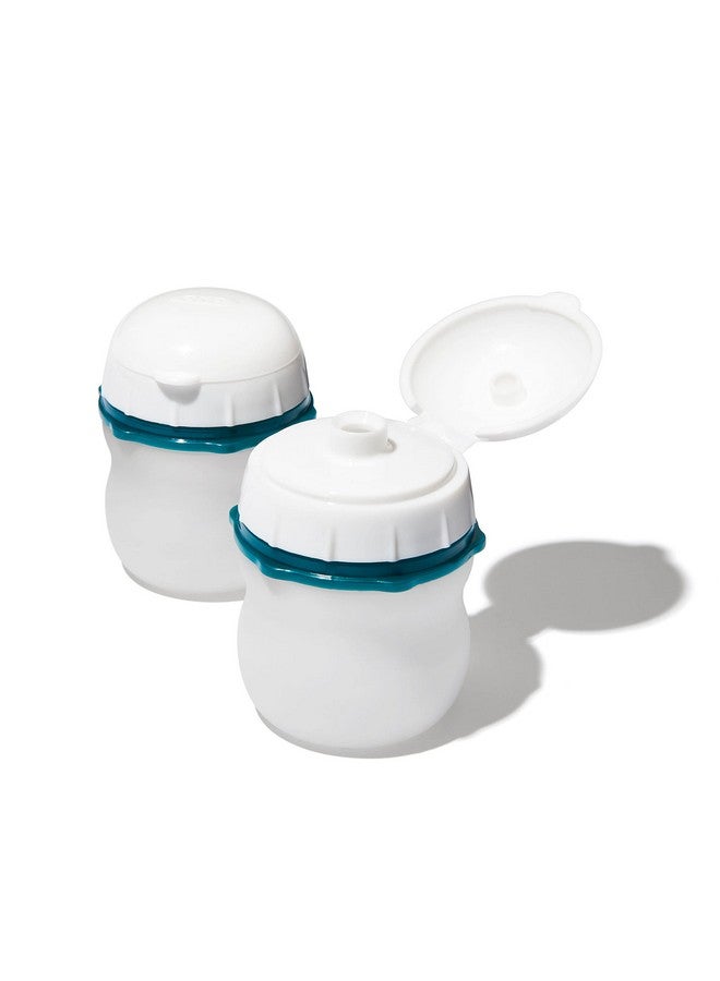 أوكسو زجاجة ضغط سيليكون مانعة للتسرب من أوكسو جود جريبس بريب آند جو - عبوة من قطعتين، لون أبيض - Image 1