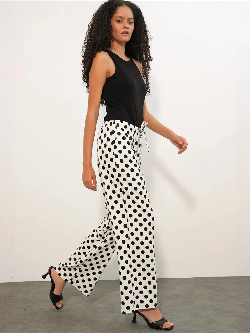 Big Dart Multicolor BDART Women's Polka Dot Wide Leg Pants for Women | Best Price UAE