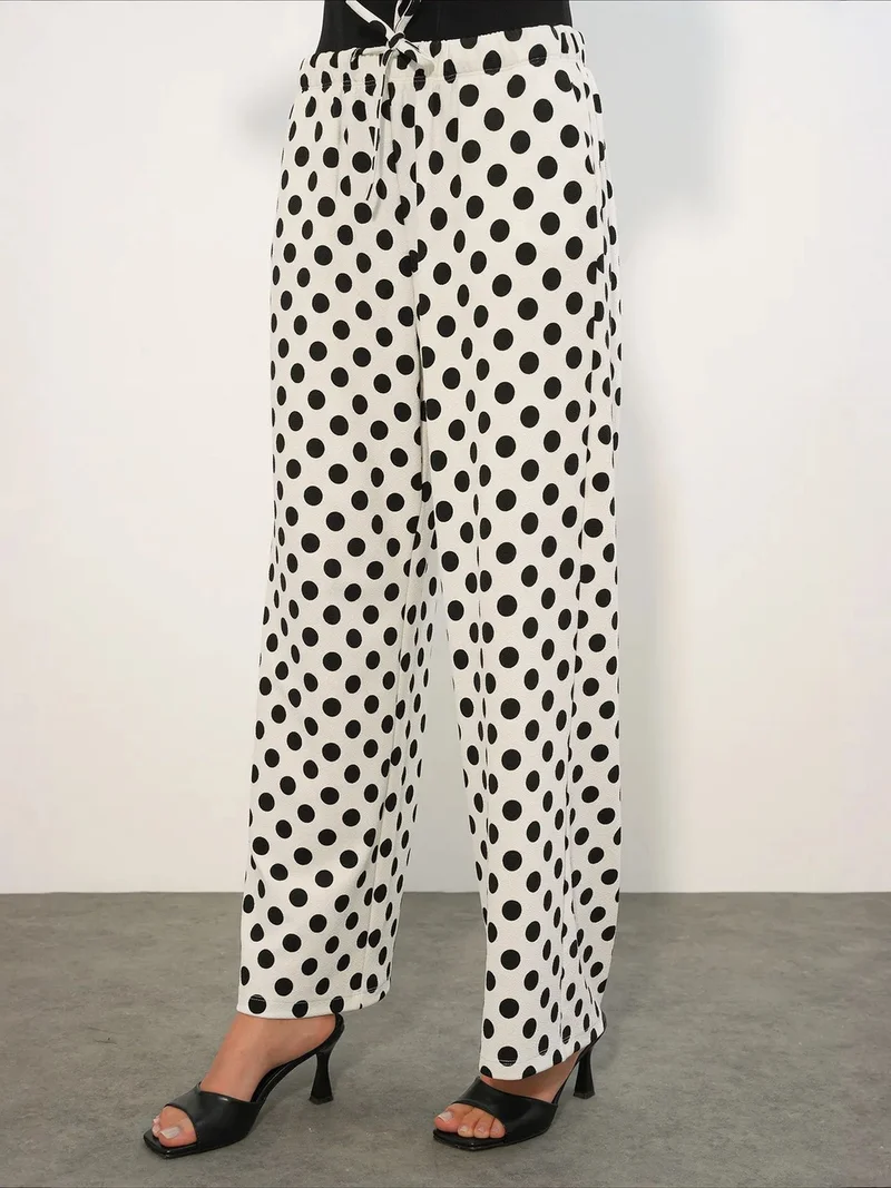 Big Dart Multicolor BDART Women's Polka Dot Wide Leg Pants for Women | Best Price UAE