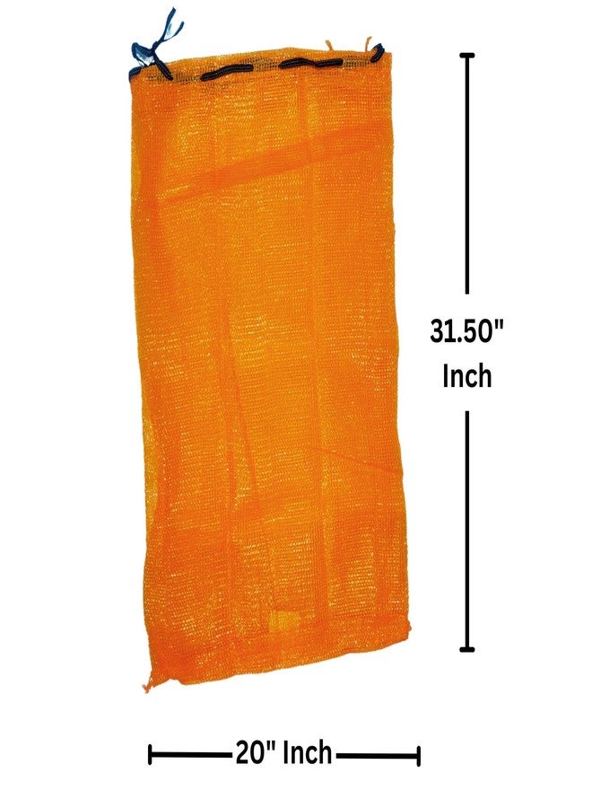 SINGHAL Mesh Onion Produce Bags with Drawstring | 20 Inch x 31.50 Inch Bags | Reusable Breathable Leno PP Fabric | Great for Packaging Produce, Vegetables and Fruit, Orange Color (Combo Pack of 50) - Image 5