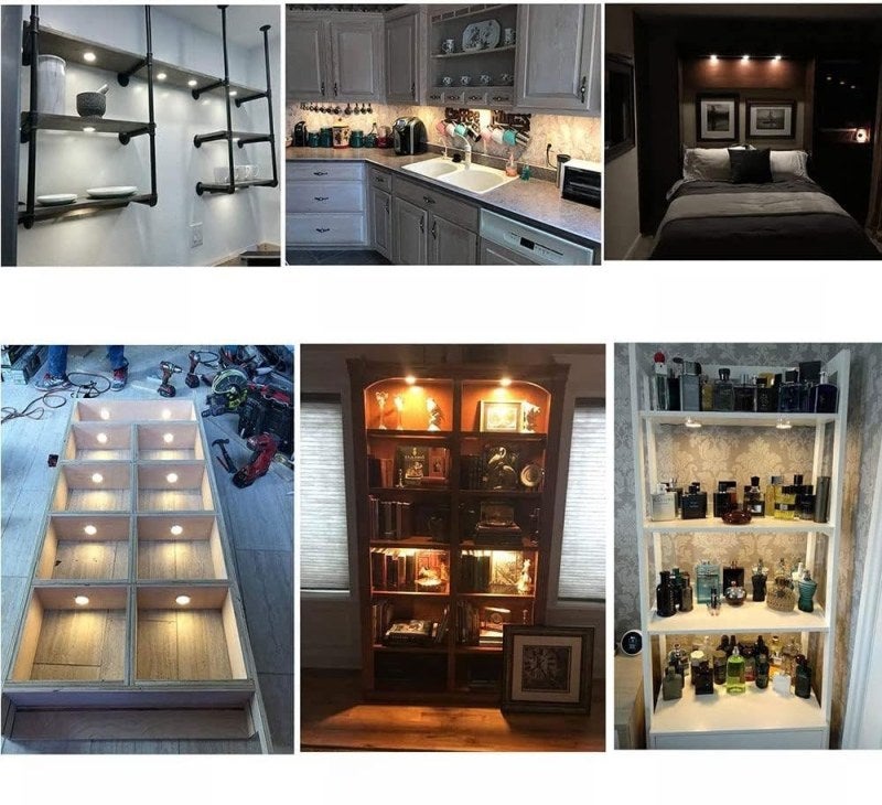 ضوء شفاط المطبخ 68 × 22 مم ضوء LED عالي السطوع للمطبخ - تصميم زجاجي دائري موحد لإضاءة واضحة أسفل الخزانة - Image 2