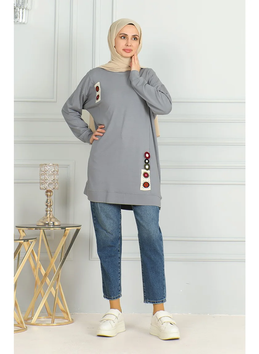 Sefa Merve Casual Cut Arab Boy Tunic 9123-01 Gray