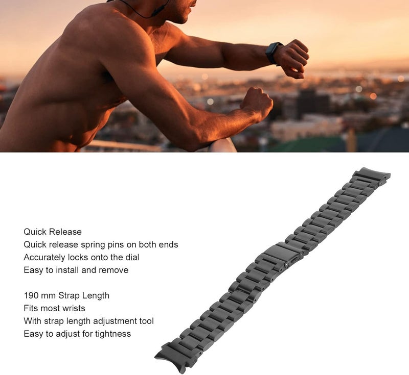 كلاراكو سوار ساعة بديل من كلاركو مصنوع من المعدن الصلب وسوار ساعة من الفولاذ المقاوم للصدأ متوافق تمامًا وسريع الفك للارتداء اليومي - Image 4