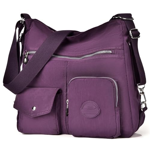 Dora & Liz Multipurpose Hobo Purse for Women with Antitheft RFID, Waterproof Nylon Crossbody Bag Shoulder Handbag, Convertible Backpack - Image 1