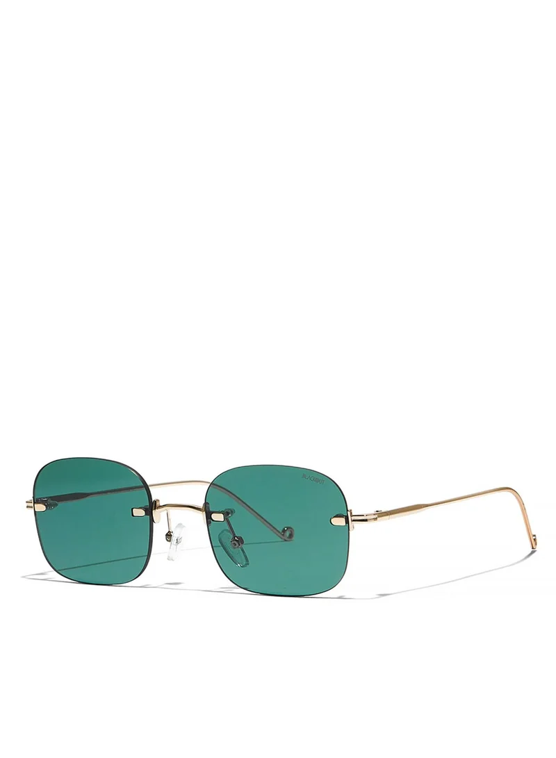 Blackout ANGELINA Women Japanese Gold Sunglasses - Frame Material: Metal- Frame Color: Japanese Gold-Lens Color: Green  - Full Rim
