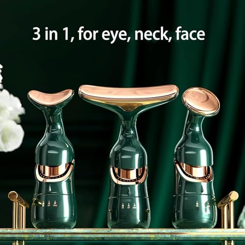 Winkelen 3 In 1 Anti Wrinkles Face & Neck Massager, Vibration Facial Massager For Glowing Skin Care, Face Sculpting Tool Multifunctional Beauty Device - Image 3