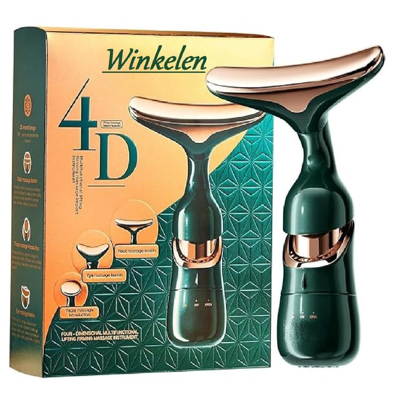 Winkelen 3 In 1 Anti Wrinkles Face & Neck Massager, Vibration Facial Massager For Glowing Skin Care, Face Sculpting Tool Multifunctional Beauty Device - Image 1
