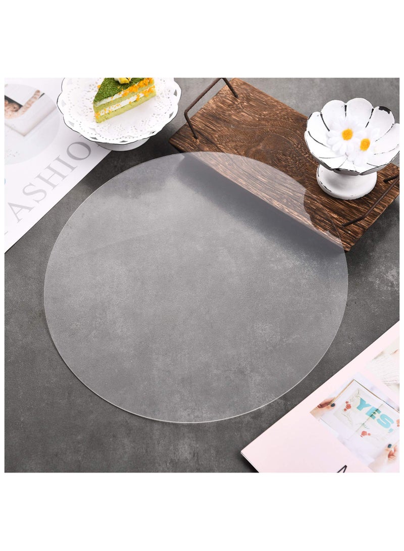 زولين 10 قطع من صفائح الأكريليك الشفافة الدائرية، قرص دائري مقاس 12 × 12 بوصة، سمك 1/16 بوصة، لوحة أكريليك شفافة لمشاريع "اصنعها بنفسك" والحرف اليدوية - - Image 4