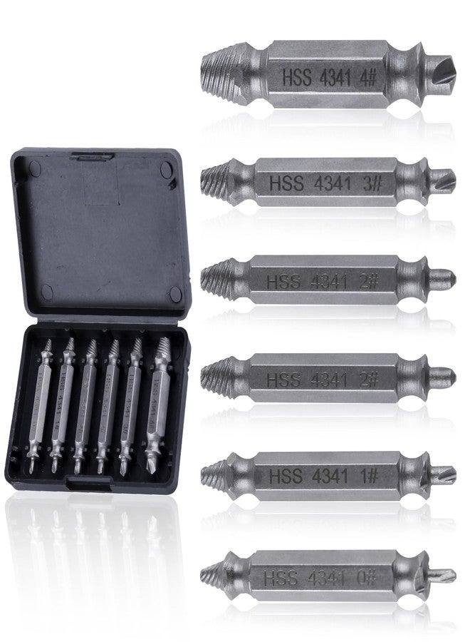GOLD DEER 6Pcs Titanium Damaged Screw Extractor Set Damaged Screw Extractor Set Remover Kit for Stripped Screws Nuts & Bolts Bolt Etractor kit for Easy Removal of Rusty Broken - Image 1