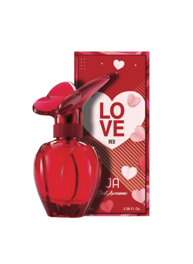 JA Just Awesome Love Red Eau de Toilette for Unisex - 100 ml  - Image 1