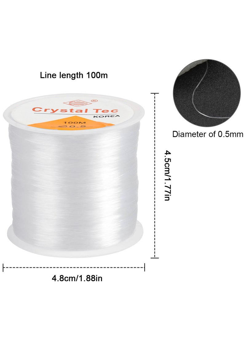 Generic - 0.5mm Elastic String for Bracelets, 100m Stretch Cord for DIY Jewelry Making, Crystal Beading Thread - Image 1