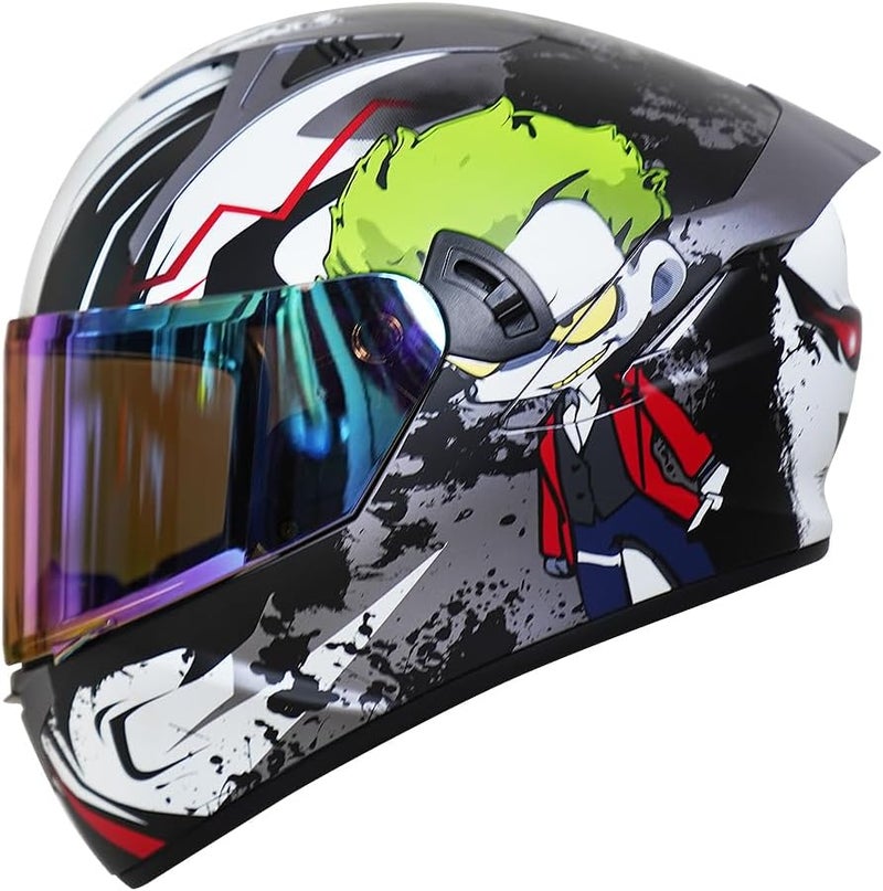 VCOROS X9 Full Face Motorcycle Helmet Replacement Shield - Rainbow - Image 5