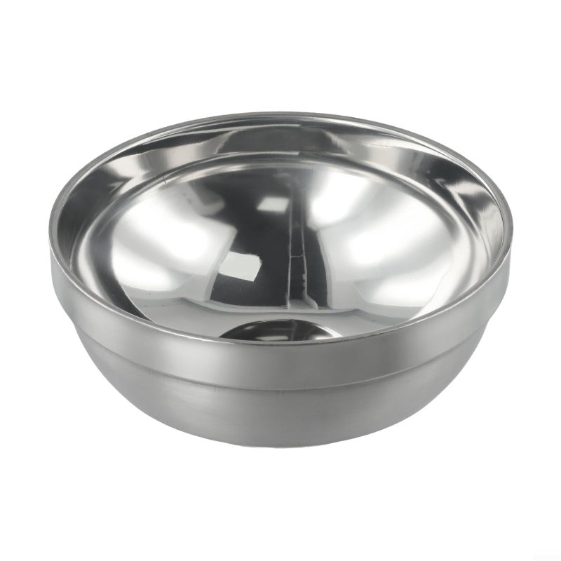 Double Wall Insulated Stainless Steel Mixing Bowls Set 16cm Deep Dish for Salad Noodle - Image 2