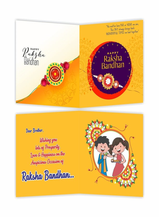 Swastikart - Pck of 10 - Rakshabandhan Greeting Card - For Corporate Gifting - Sister to Brother Gift - For Rakhi Combo Making - Image 1