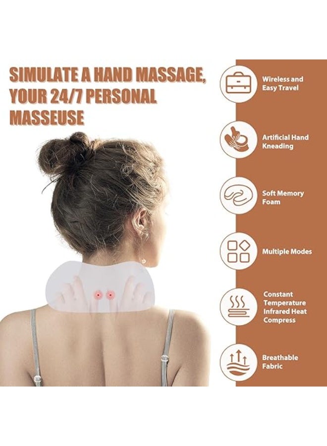 Neck Massager - Rechargeable U-Shape Deep Tissue Shoulder & Neck Relaxer - 3D Kneading, 3 Modes & Intensity Levels - Portable & Easy-to-Use for Travel, Office, Daily Use - Image 4