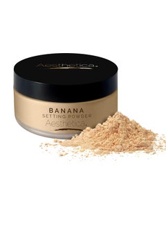 Aesthetica Banana Loose Setting Powder  Flash Friendly Superior Matte Finish Highlighter  Finishing Powder  Includes Velour Puff