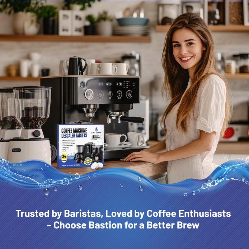 Bastion Coffee Machine Cleaner & Descaler Tablets - 24 Count | Deep Clean & Descale for Keurig, Nespresso, Ninja, Braun, Cuisinart & More | Extend Machine Life & Enhance Coffee Flavor - Image 5
