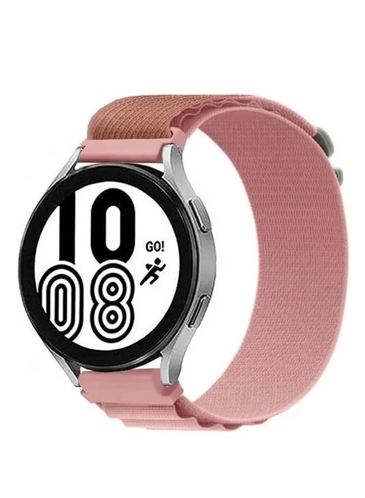 vesus Alpine Loop Band 20mm Nylon Woven Sport Watch Strap Compatible with Galaxy Watch5 Pro/Galaxy Watch5/Galaxy Watch4/Galaxy Watch4 Classic/Galaxy Watch3/ Galaxy Watch Active 2/Galaxy Watch Active Pink