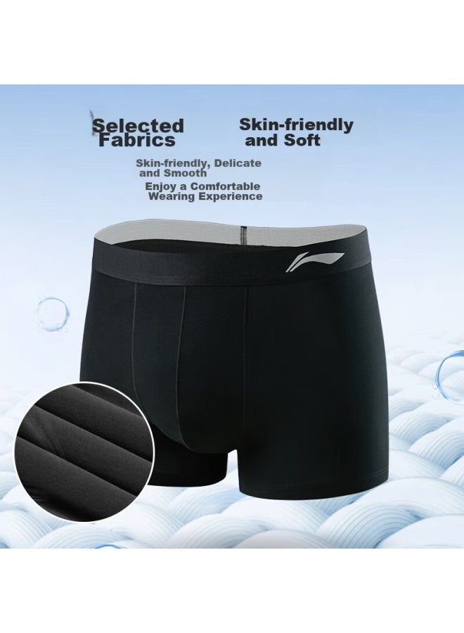 Li-Ning Li-ning Men's Underwear (3-pack), Quick-dry Sports Underwear, Boxer Briefs, Cool And Breathable, High-elasticity, Large Size, Modal Shorts  - Image 3