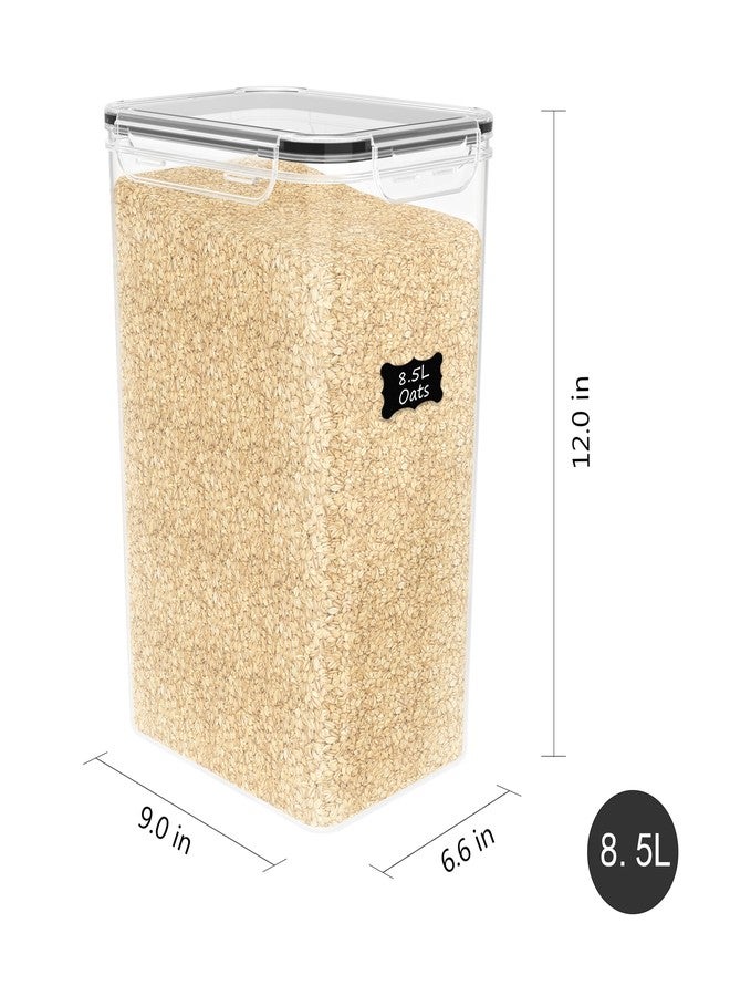 FOOYOO 2 PC Flour Sugar Storage Containers (8.5L | 287 Oz) Extra Large Food Storage Containers with Lids - Airtight Leakproof BPA FREE Flour Container for Rice, Cereal, Sugar - Image 2