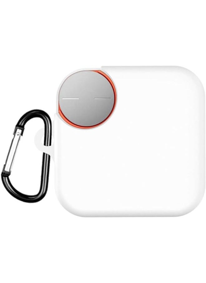 SJet Silicone Cover Case for CMF Buds Pro 2, Protective Case Cover with Carabiner (White)  - Image 1