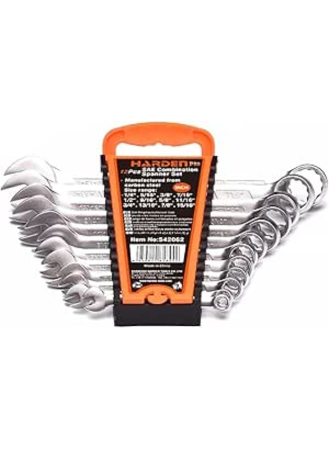 HARDEN 12 Piece Combination Spanner Set 1/4-15/16-Inch (542062)
