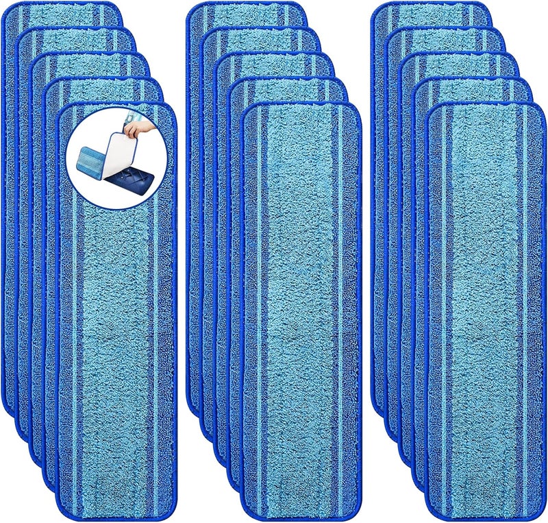 BYOFI 15 Pack Microfiber Cleaning Pads for Bona Family of Mops,Washable & Reusable Mop Pads Refill Replacement Safe for Hardwood and Multi-Surfac Floors Have Super-Absorbent - Image 1