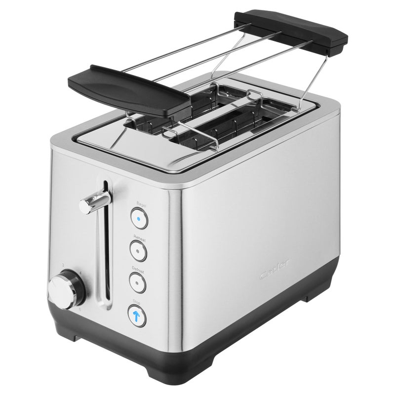 كاتلر Catler Toaster TS 4013 Stainless Steel , 2-Slice with Bagel Mode, Defrost & Reheat Functions, Grilling Rack, Removable Crumb Tray - Image 3
