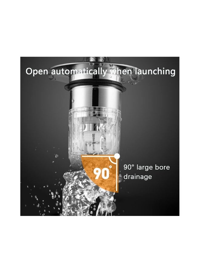 Universal Bathroom Sink Stopper, Pop Up Sink Plug, 2 in1 Universal Washbasin Water Head Leaking Stopper for 1.3~1.57in, Bathroom Sink Plug Pop-up Drain Filter (3PCS)