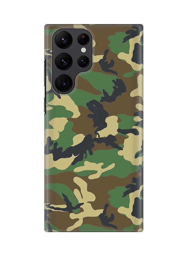 Stylizedd Case for Samsung Galaxy S22 Ultra 5G Snap Case Slim Snap Classic Series Shield Matte Finish Print - Jungle Camo - Image 1