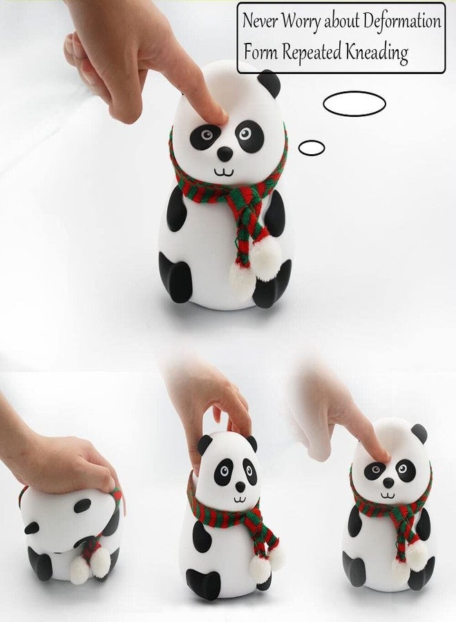 Limpus Night Light for Kids Baby Lamp Night Lights for Room Girls Night Light, Silicone Nursery Squishy Soft Rechargeable Color Changing Cute Night Light for Birthday Gift (Panda lamp) - Image 5