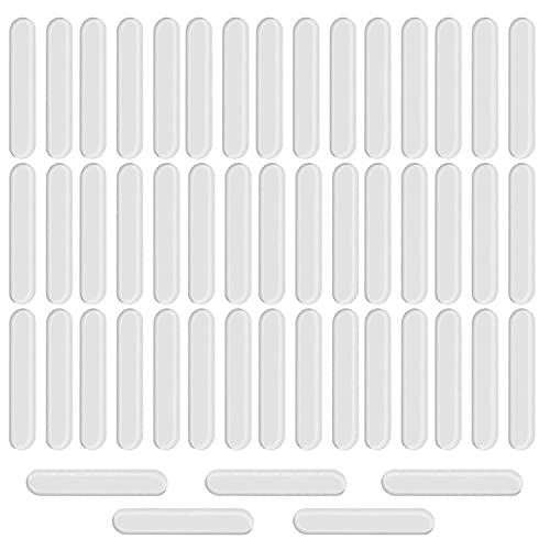 SHFTI Anti-Collision Sticker - Transparent Silicone Door Bumper Strip - Non-Marking Cabinet Handle Protector - Noise Reduction & Anti-Slip - Self-Adhesive - 6.5x1cm - Pack of 50 - Image 1