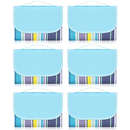 Shellwei 6 Packs Outdoor Picnic Blanket Foldable Portable Picnic Mat Waterproof Sandproof Beach Blanket Lightweight - Image 2