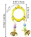 Litewoo Bird Mirror Toy with Bell Swing Hanging Ringer Leather Mirror Toy Parrot Cage Accessories Decoration for Small and Medium Parakeet Cockatiel Finch Lovebird Conure Budgie Cockatoo African Grey B - Image 2