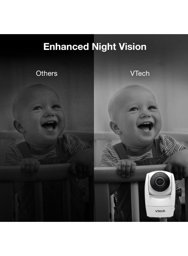 VTech Upgraded Smart WiFi Baby Monitor VM901, 5-inch 720p Display, 1080p Camera, HD NightVision, Fully Remote Pan Tilt Zoom, 2-Way Talk, Free Smart Phone App, Works with iOS, Android - Image 5