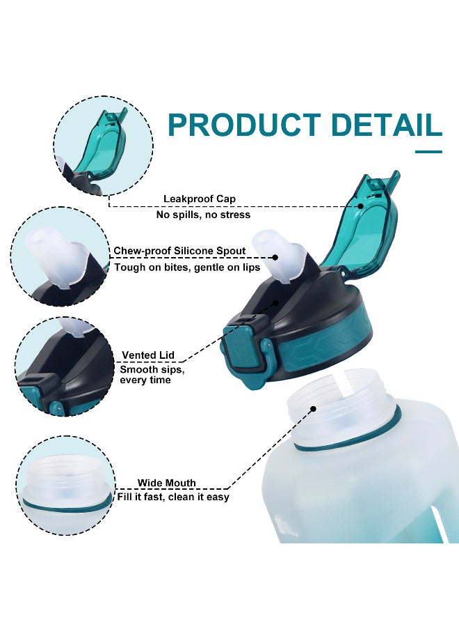 GEMFUL Sports Water Bottle with Straw BPA-Free Big Size Bpa Free 2.2 Liter Water Container for Men - Image 2
