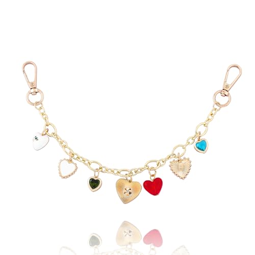 Disengor Bag Chain Extender with Charms - Gold Purse Chain Charm for Handbags - Beach Shells Starfish Keychain for Women - Image 1