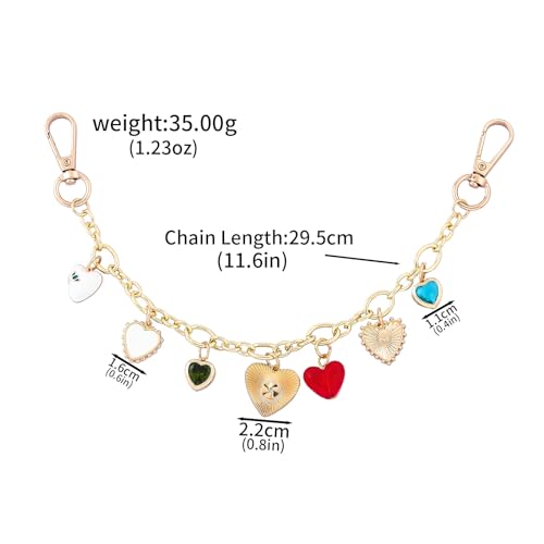 Disengor Bag Chain Extender with Charms - Gold Purse Chain Charm for Handbags - Beach Shells Starfish Keychain for Women - Image 2