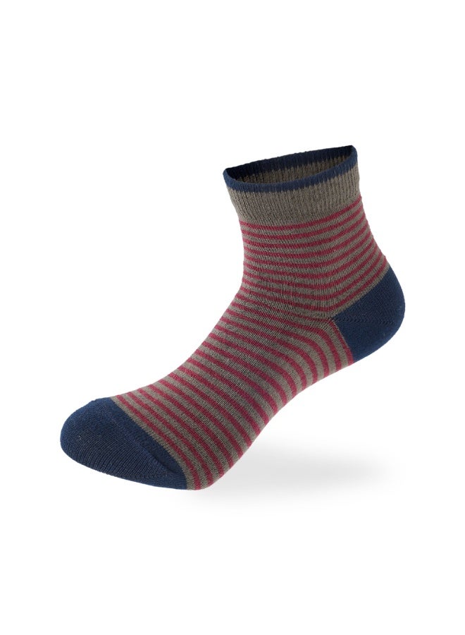 SAM SOCKS Kids Boys Set Of 3 Cotton Lycra Stripes L-Shape Socks Multicolor - Image 3