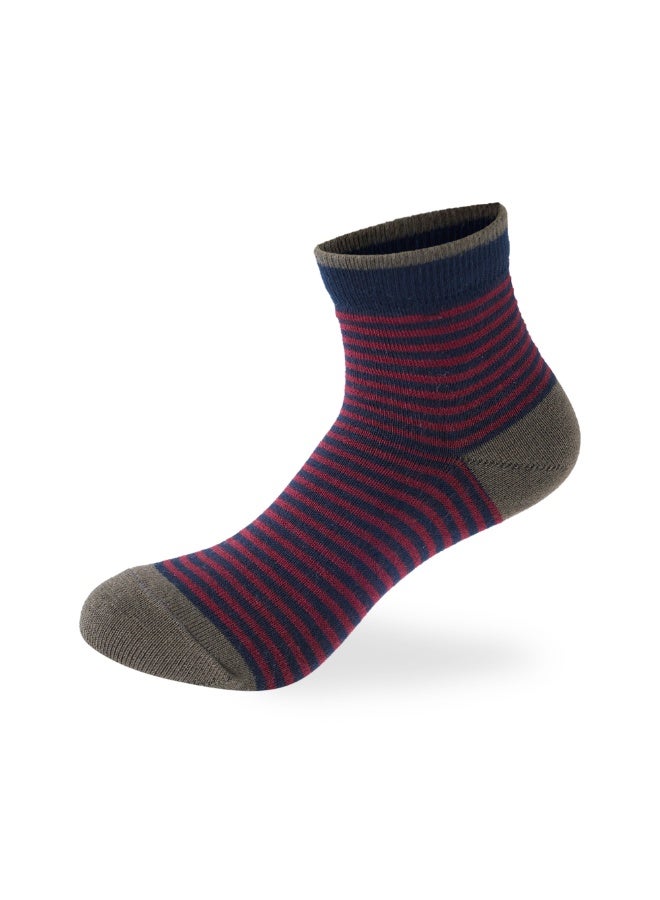 SAM SOCKS Kids Boys Set Of 3 Cotton Lycra Stripes L-Shape Socks Multicolor - Image 2